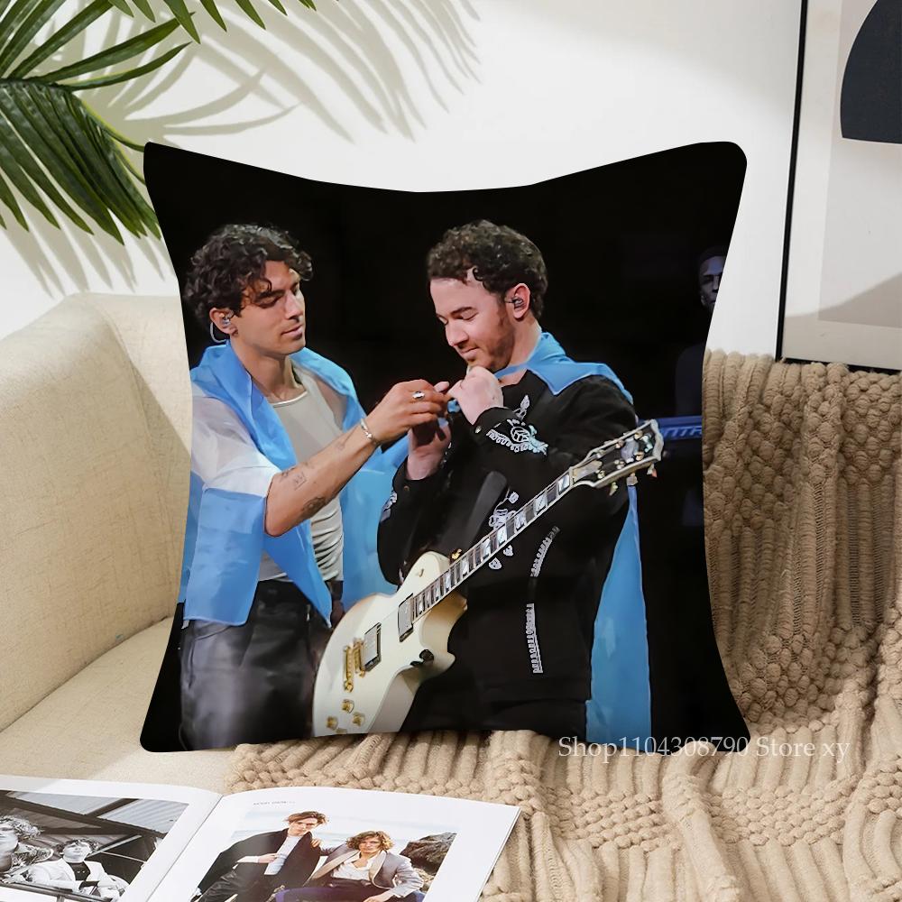 Band J-Jonas-S Cool B-Brothers Pillow Case Square Pillow Bedroom Sofa Leisure Comfort Cushion Car Living Room Home Decoration