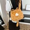Plush Cat Bag Cute Tote Bag Large Capacity Handbag New Shoulder Messenger Bag