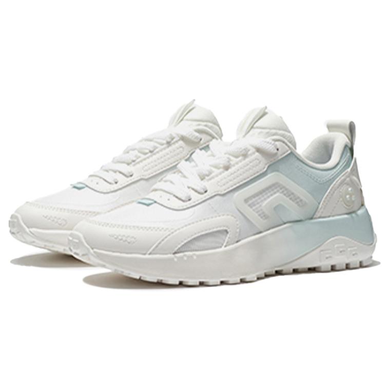 New LINING CF Casual Shoes Women's Low top Mist White/Aqua Blue AGLS046-3