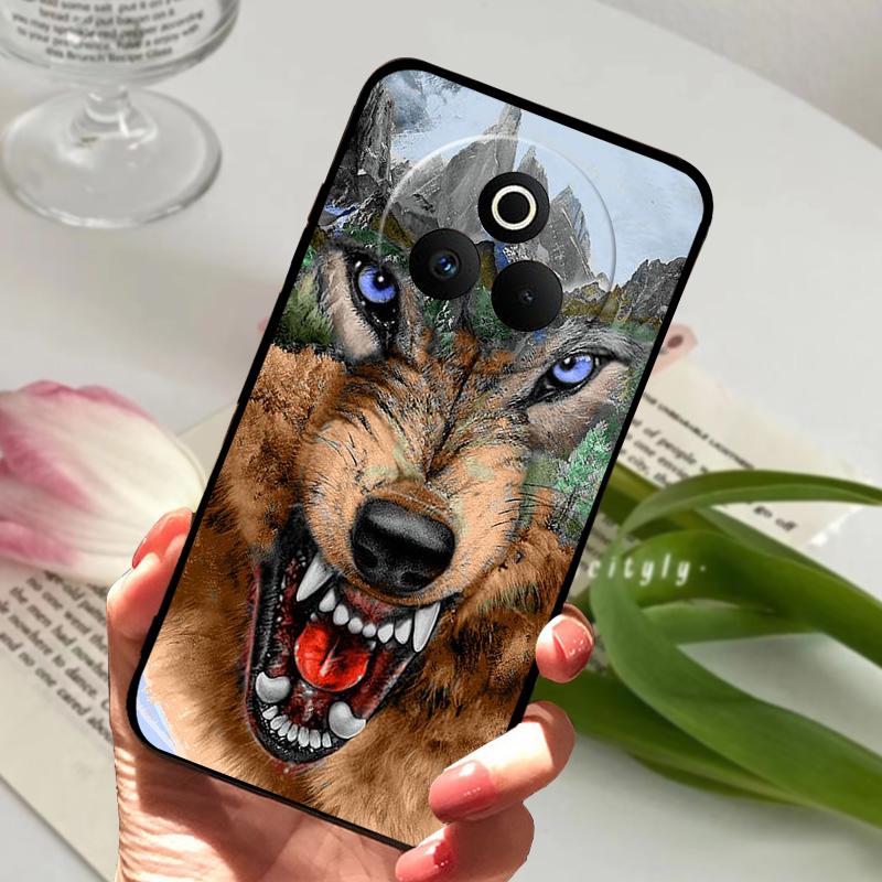 For Realme P3 Pro Case P3Pro Cartoon Lion Wolf Soft Silicone TPU Phone Cover For Oppo Realme P 3 Pro 5G Protection Fundas Cases
