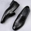 Men's Shoes 2025 New Black Casual Men's Leather Shoes Leather Trend Soft Sole Soft Surface British Business Shoes Men's