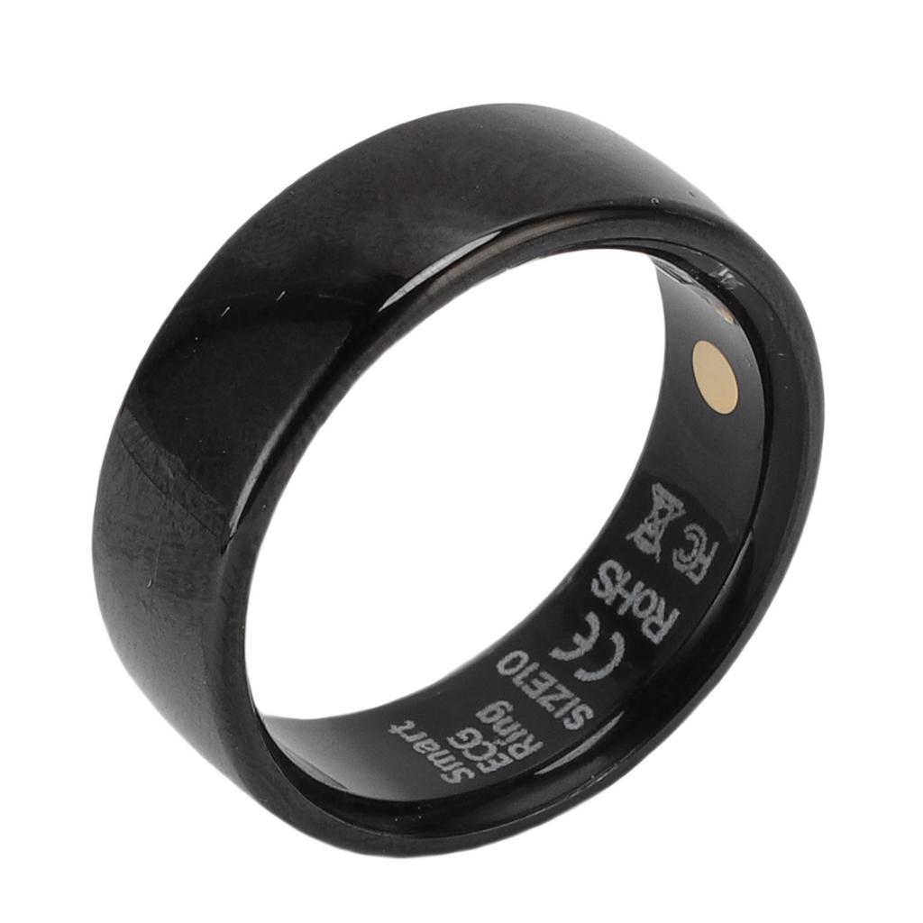 Smart Ring Health Tracker Aluminum Alloy 5ATM Rainproof Wearable Smart Ring with APP Charging Case F