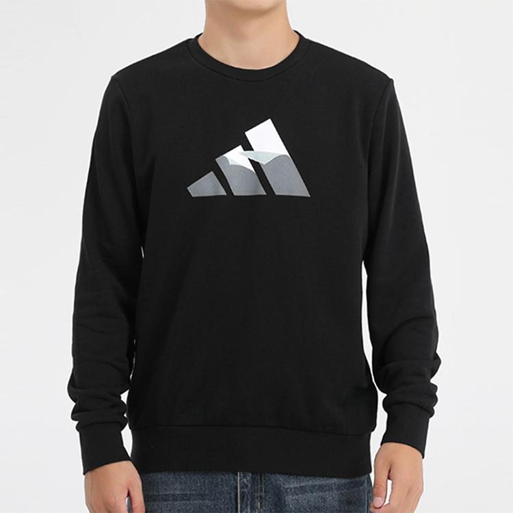 Adidas Sports Crewneck Sweatshirt Men Tops Black GR6957