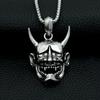 Vintage Personality Prajna Mask Pendant Necklaces For Men 316L Stainless Steel Domineering Demon Skull Jewelry Gift