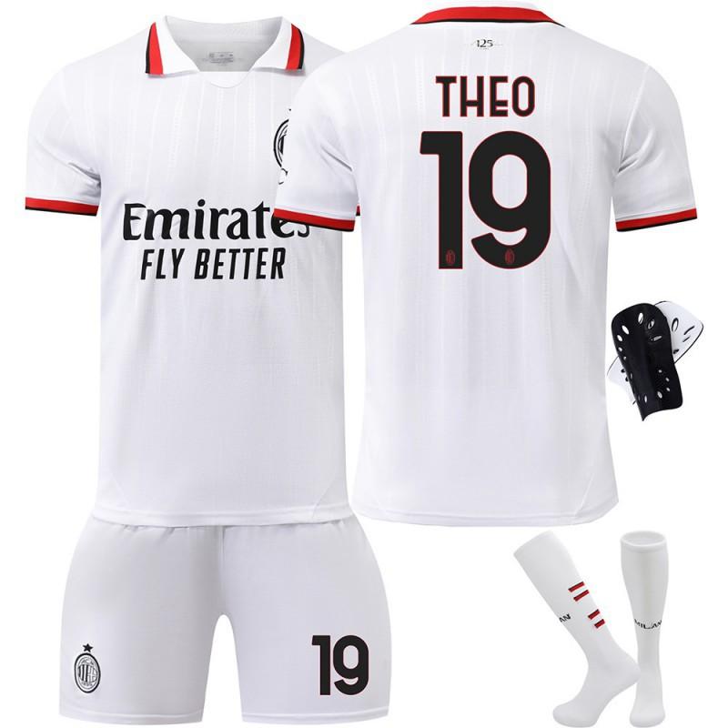 2526AC Away Football Uniform No. 9 Giroud 10 Leo Milan 11 Pulisic Jersey Set