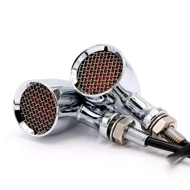 1pcs Universal Motorcycle LED Turn Signal Light Indicators Blinkers Amber Bullet Type 12V Motorcycles Lamp