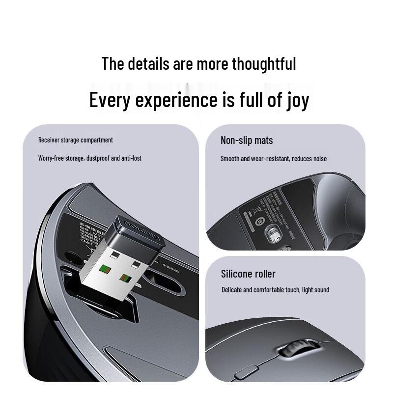 Ugreen M571S Ergonomic Vertical Wireless Mouse