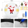 2PCS Solar Powered LEDs Floatings Pool Lights with 2PCS Santa Claus Design Sticker RGBW 16 Color