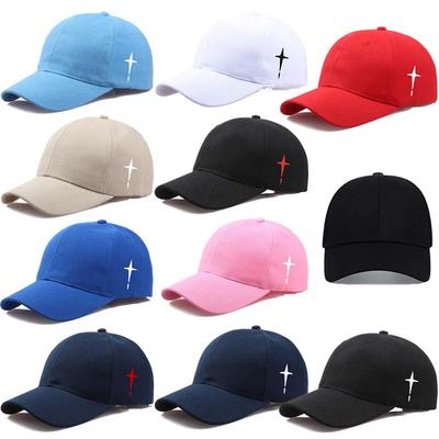 Neuer Stil Mode Baseballkappe Unisex Seite Kreuzstickerei Frühling und Herbst Outdoor Verstellbare Freizeitkappen Sonnenschutzhut