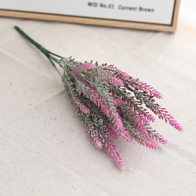 Umělá květina Hedvábí Fialová Levandule Domácí Venkovní Zahrada Dekorace Kytice Falešná Svatba Vánoční Den Party Doplňky