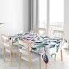 Floral Print Tablecloth: Beautiful Green Leaves Design for Dining Room Decoration Decorative Home Textiles from Linens Bedding O