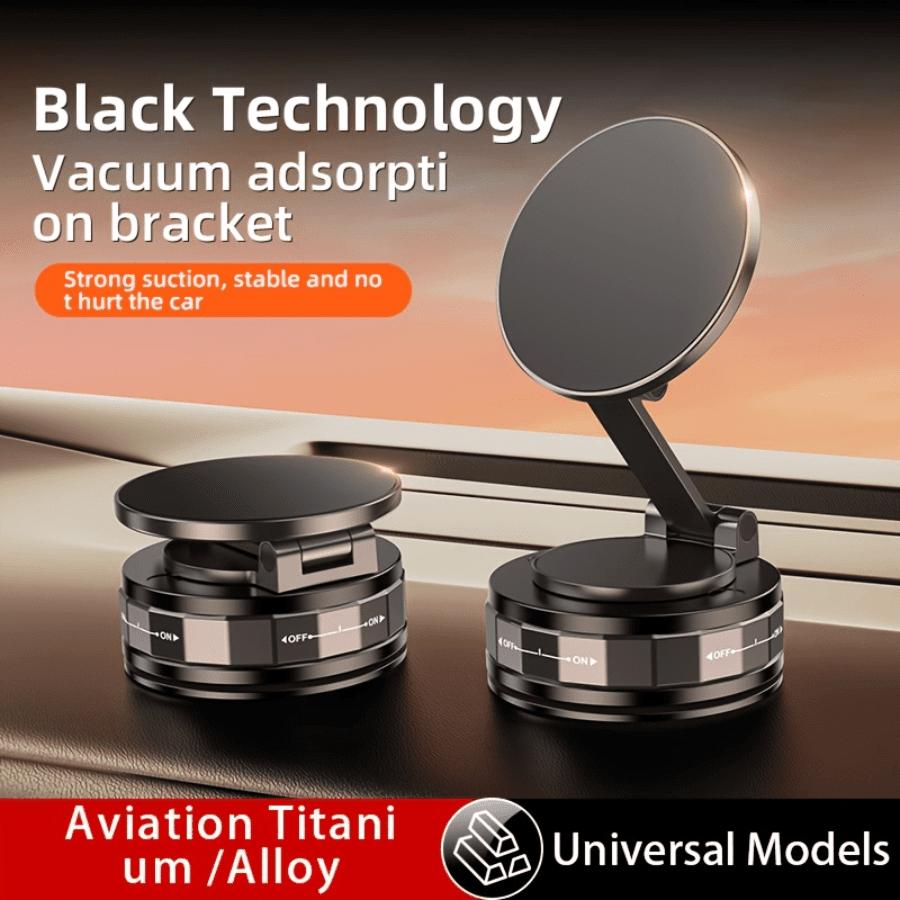 

2025 New Adjustable & Foldable Magnetic Car mobile Phone Holder N52 Strong Magnet 360° Rotatable Vacuum Suction Cup Mount чёрный