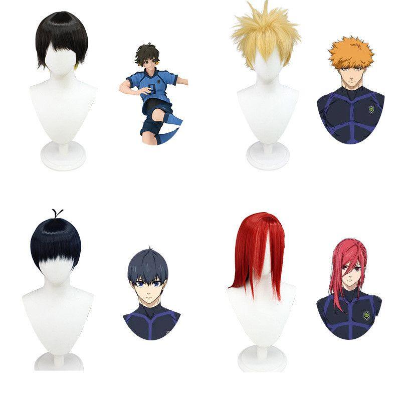 Blue Lock Cosplay Wig Heat Resistant Anime Football Character Hairpiece
