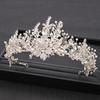 Trendy Handmade Wedding Crown Baroque Rhinestone Pearl Crystal Headband Wedding Hair Accessories Bridal Crown