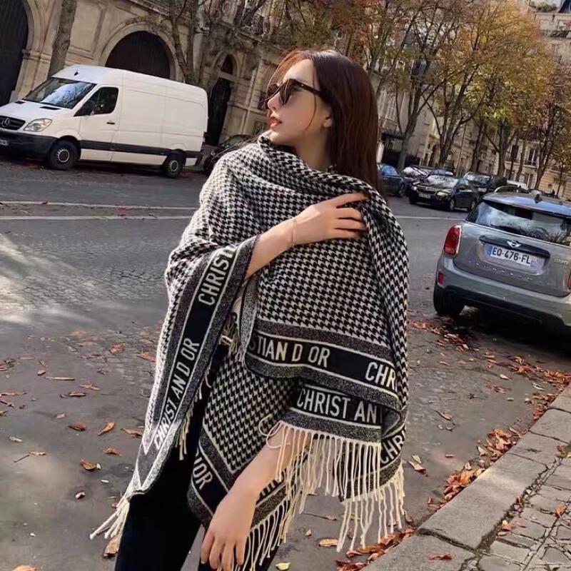 

Шарф с имитацией кашемира в гусиную лапку