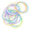 100pcs Soft Flexible Silicone Gel Bracelets Gummy Rubbe Elastic Wristband Bracelet  For Girls Women