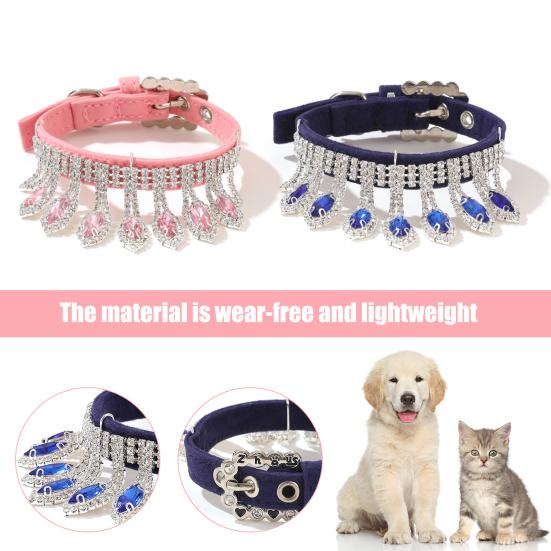 Fashionable Comfortable Faux Leather Pet Dog Collar with Pendant for Teddy