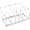 Wahei Freiz Frying Pan Rack Telescoping 33~57 X 25.5 X 19.5cm with Handle Stopper Kitchen Storage Float RG-0450