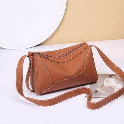 Cowhide Shoulder Women's Bag Large Capacity Shoulder Crossbody Women's Fashion Simple Practical Generous Bag Soft Leather