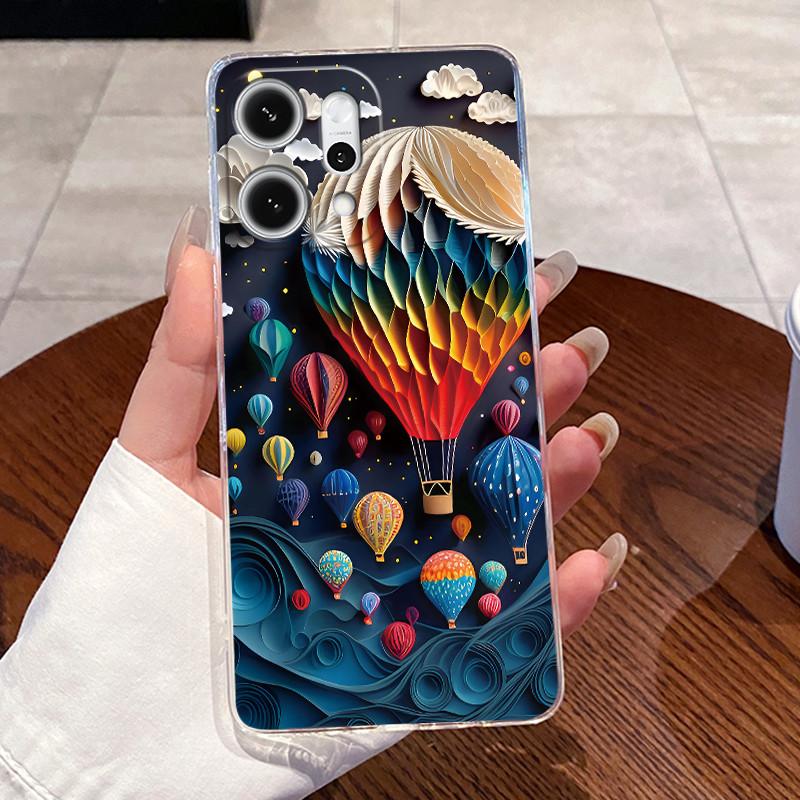 Casing For Oppo Reno14 / Reno 14F / Reno 14 Pro Clear Silicone Jelly Soft TPU Back Cover Cute Rabbit Cat Dinasaur Phone Case