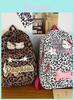 Hello Kitty Leopard Print 3d Nylon Backpack With Cushion Straps For Students And Casual Use