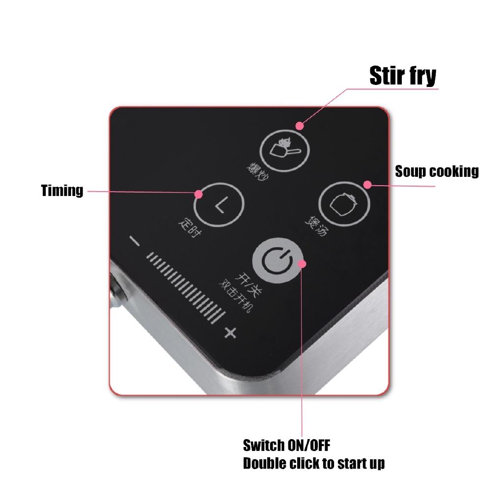 2200W Electric Induction Cooker Cooktop Kitchen Burner Portable Home Countertop Cooker Kitchen Appliance Cooking Tools 30X28X5cm