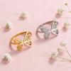 Open Butterfly Ring Stainless Steel Gold Color Women Aesthetic Finger Rings Kpop Fashion Wedding Jewelry Gift Wholesale