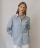 OURHOPE Seersucker Stripe Shirt - Sky Blue