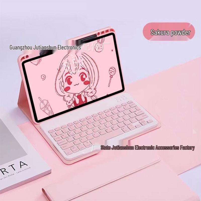 Xiaomi Pad 6 Pro 11-inch Tablet Bluetooth Keyboard Case with Magnetic Detachable Silicone Shell and Pen Slot