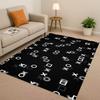 Classic Game Zone Sign Gamer Controller Living Room Non-Slip Area Rug Carpet for Bedroom Kids Playroom Sofa,Home Decor Doormat