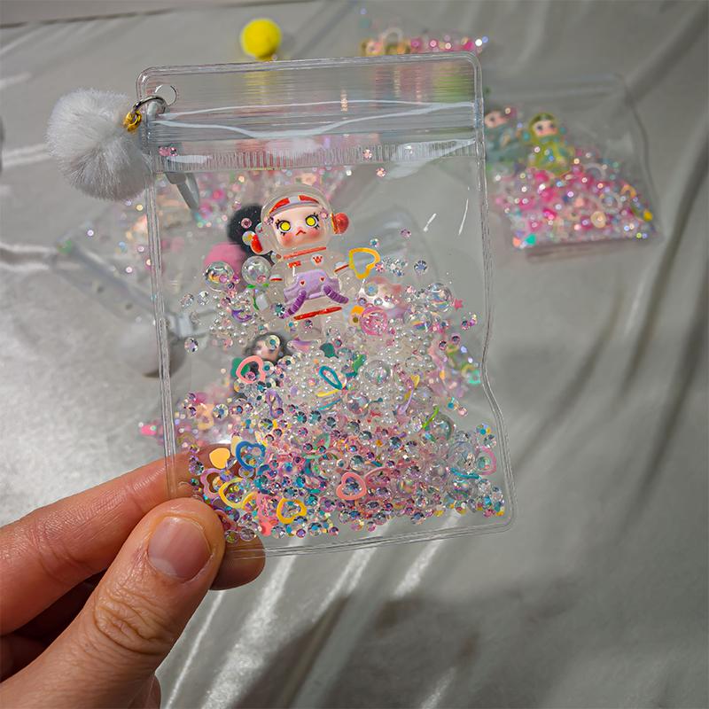 

Милая мультяшная кукла прозрачная сумка для хранения подвеска креативный дизайн крутой мультяшный брелок