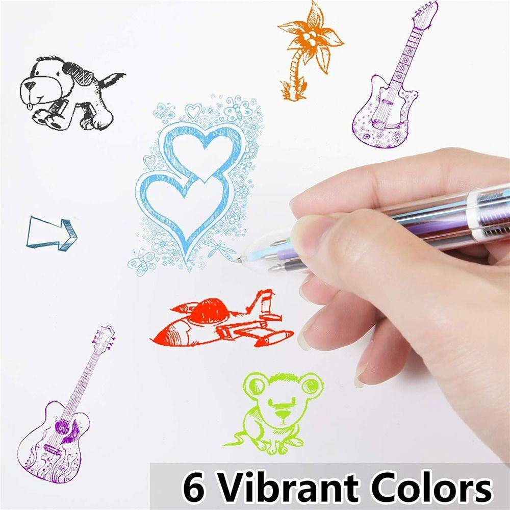 School Supplies Writing Pen 6 Colors Signature Pen Supplies Ballpoint Pen