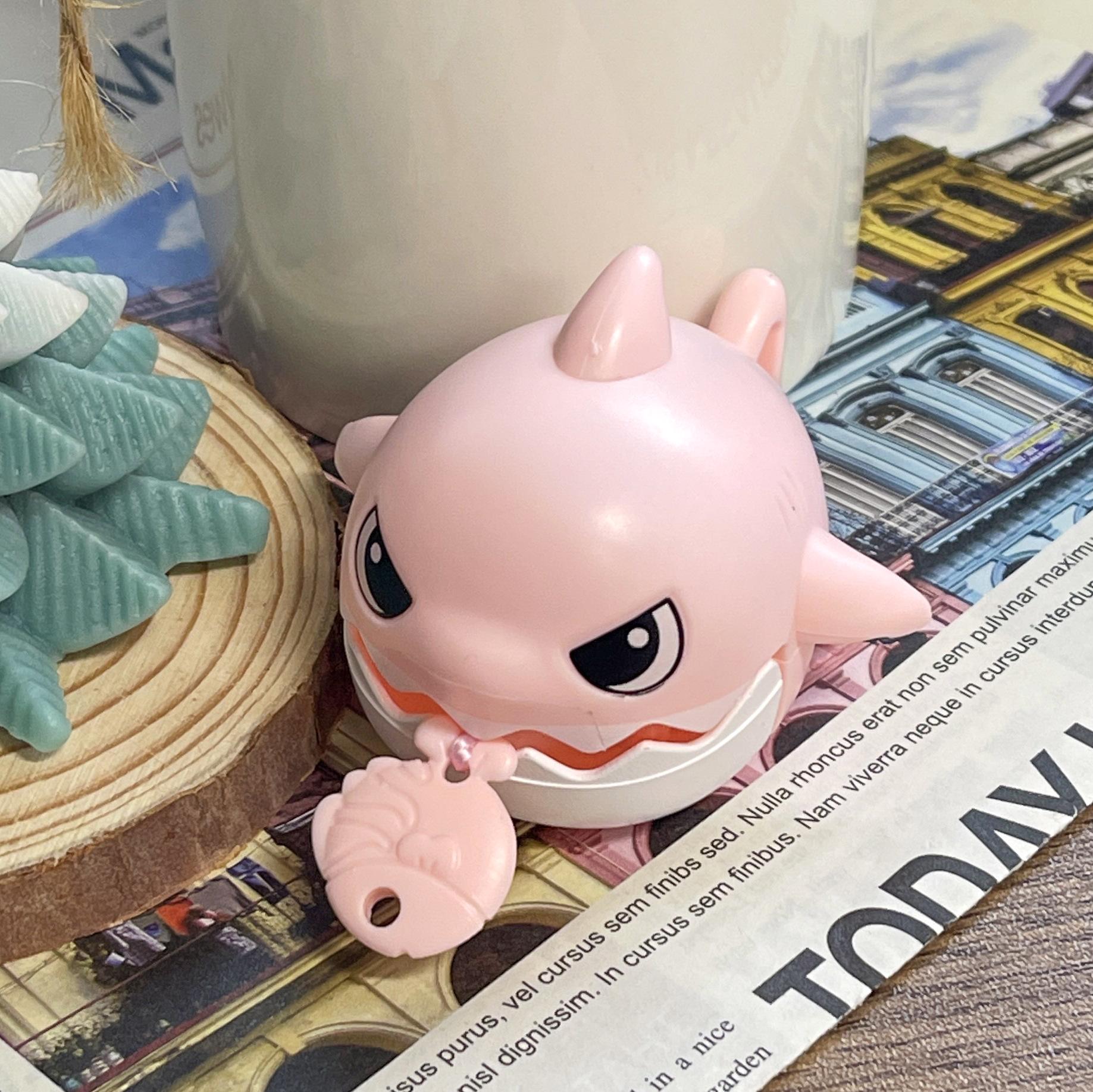 

Xiaohongshu Shark Pull-Rope Keychain: Portable Couple & Friend Gift розовый