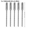 5pcs Self Centering Impact Drill Bit SDS-plus Masonry Drill Bit Carbide Tip Drill Bit  For Concrete