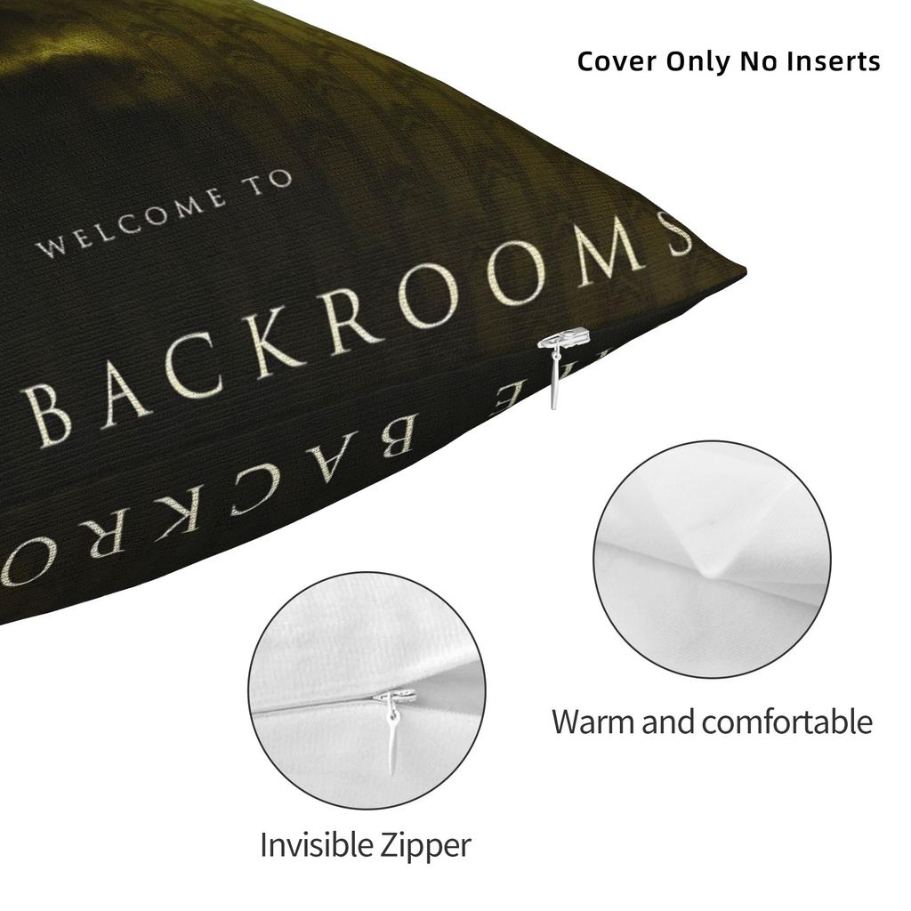 Backrooms Horror Movie 2026 Pillowcase Merch Printing Cushion Cover Decoration  Pillow Case Cover Home Multiple Sizes