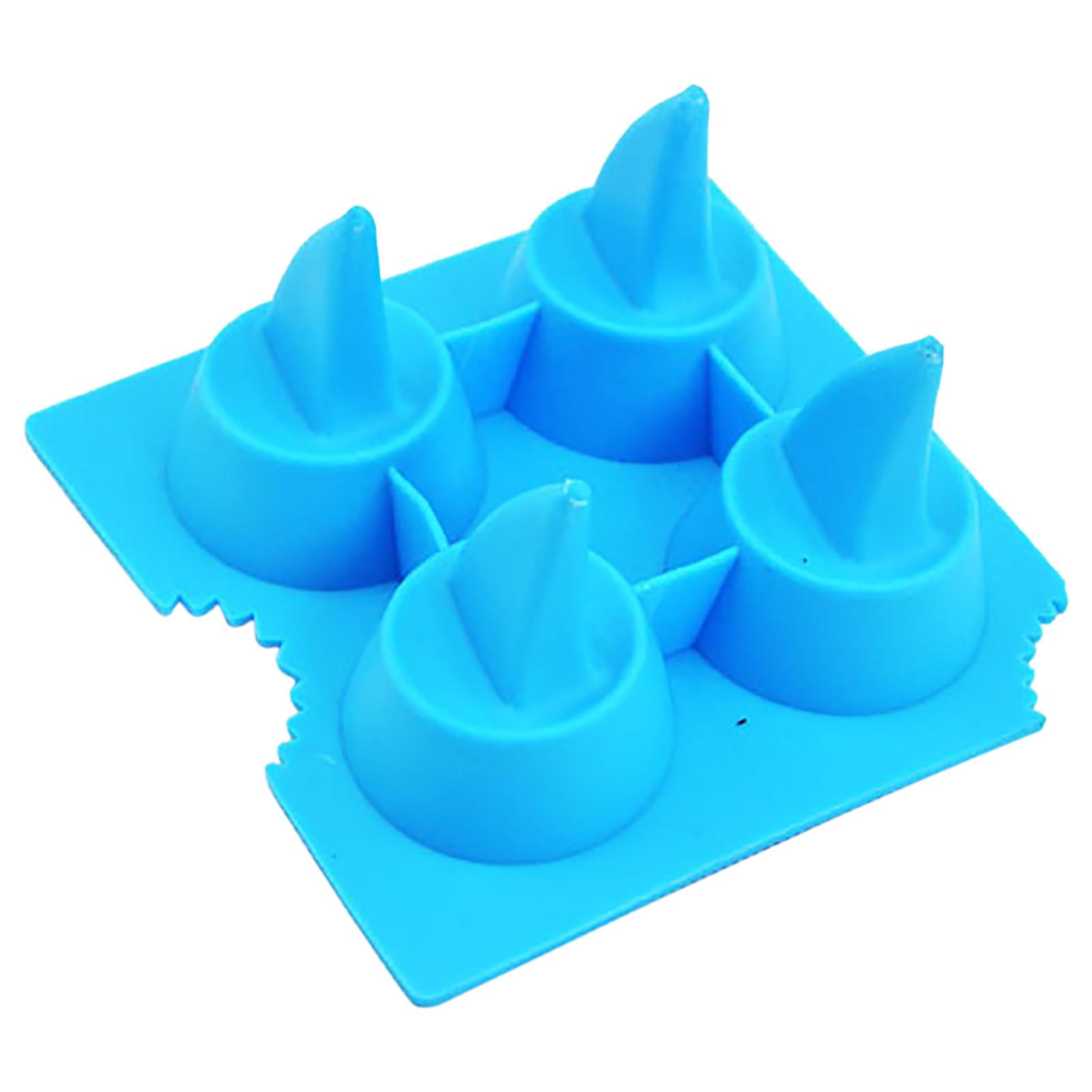 Silicone  ice tray fin ice tray creative fish tail ice box ice  ice mak синий