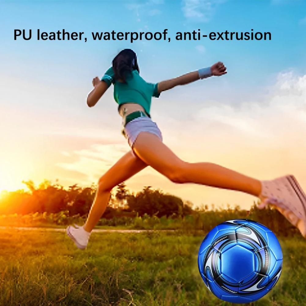 PU Leather Football Ball Kids Adults School Competition Soccer Balls Waterproof Size 5 Outdoor Practicing Sports Yellow