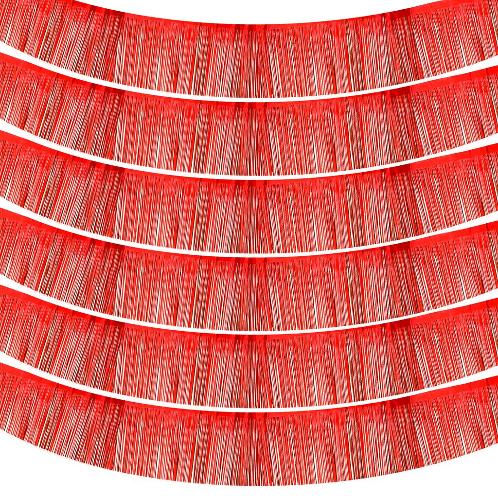 3/4/6pcs Foil Fringe Garland 10 Feet Metallic Tinsel Streamers Fringe Banner Wall Hanging Curtain Backdrop for Decoration