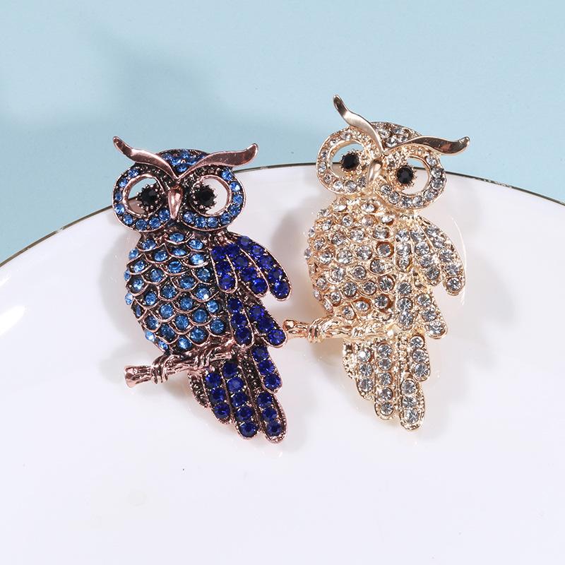 Tier Eule Brosche Stilvolle Einfache Retro Brosche, Trendige Persönlichkeit Bekleidungsaccessoires