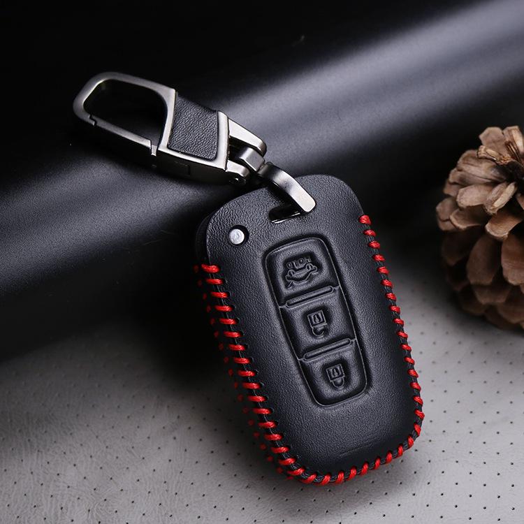 Genuine Leather Car Key Case Set for Kia K3, Sportage, K4, Yipao, K5, K2, Kaisen KX3, KX5