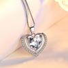 Zircon Heart Necklaces for Women Lover Silver Color Female Pendant Necklace Fashion Neck Chain Jewelry Girlfriend Birthday Gift