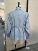 2025 Spring/Summer Versatile Solid Color Coat: Waist-cinching Tie-belt, Shoulder Pad, Elegant Design