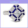 Elegant White Gold Filled Women Jewelry Cz Wedding Engagement Rings Stunning Design