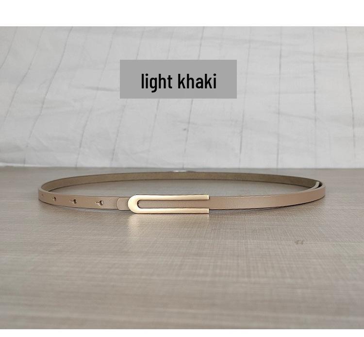 

Элегантный тонкий женский ремень из натуральной кожи - Универсальный для платьев и юбок 105 cm