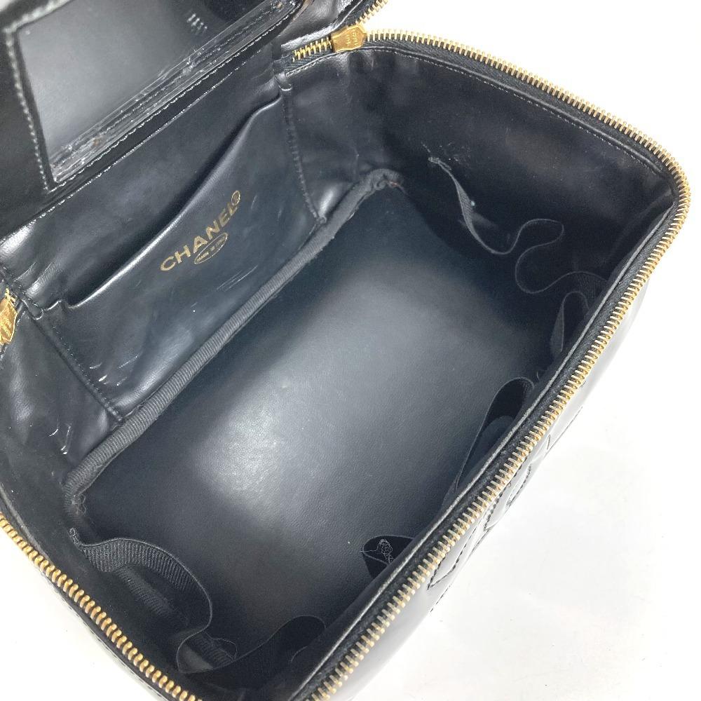 CHANEL With mirror CC logo Bag Vanity Bag Horizontal Cosmetics Pouch Hand Bag