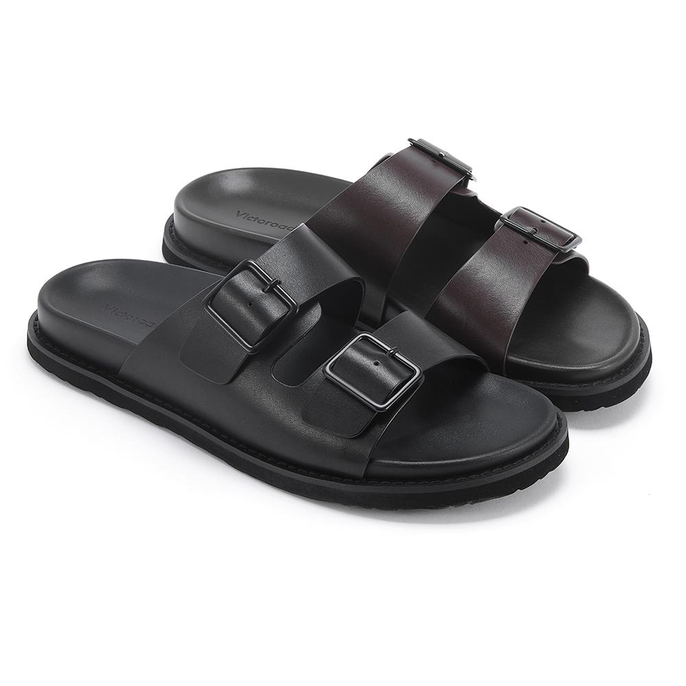 Fashion Trendy Genuine Leather Sandals Comfortable Non-slip Slippers Top Layer Cowhide Vamp EVA Outsole Comfortable Mens Casual Shoes