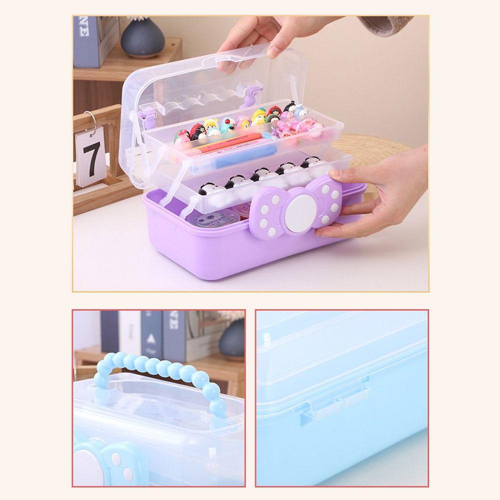 Foldable Hairpin Storage Box Large Capacity Hair Accessories Organizer  Children Girls