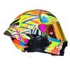 ECE Approved Graffiti Poor Handwriting Helmet Motocross Motobike Big Spoiler Helmet Riding Full Face Motorcycle Helmet Casque