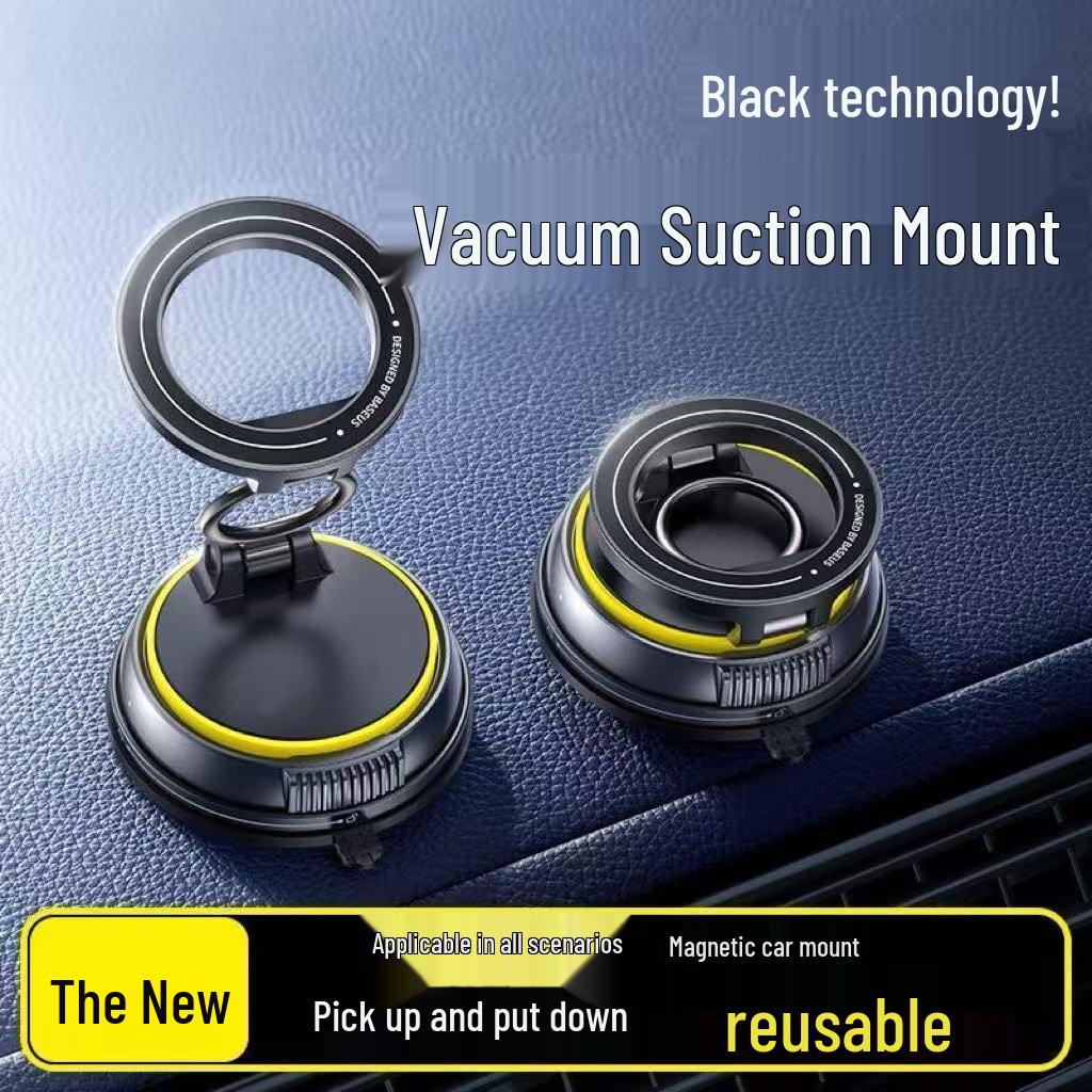 2025 Magnetic MagSafe Car Mount: Super Stable, Multifunctional Phone Holder with Vacuum Suction for Cross-border Use.