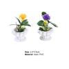1 Set Mini-Topfpflanzenstatue, klare Textur, dekoratives Harz, zarte Details, Mini-Blumen-Miniatur-Terrassendekoration